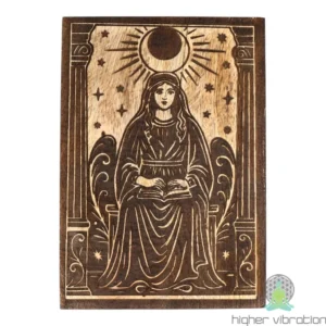 Lesena šatulja za tarot karte ali nakit – SVEČENICA (mangov les)